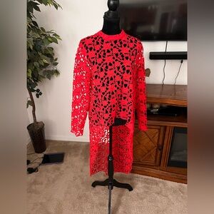 NWOT Elegant Red Lace Dress